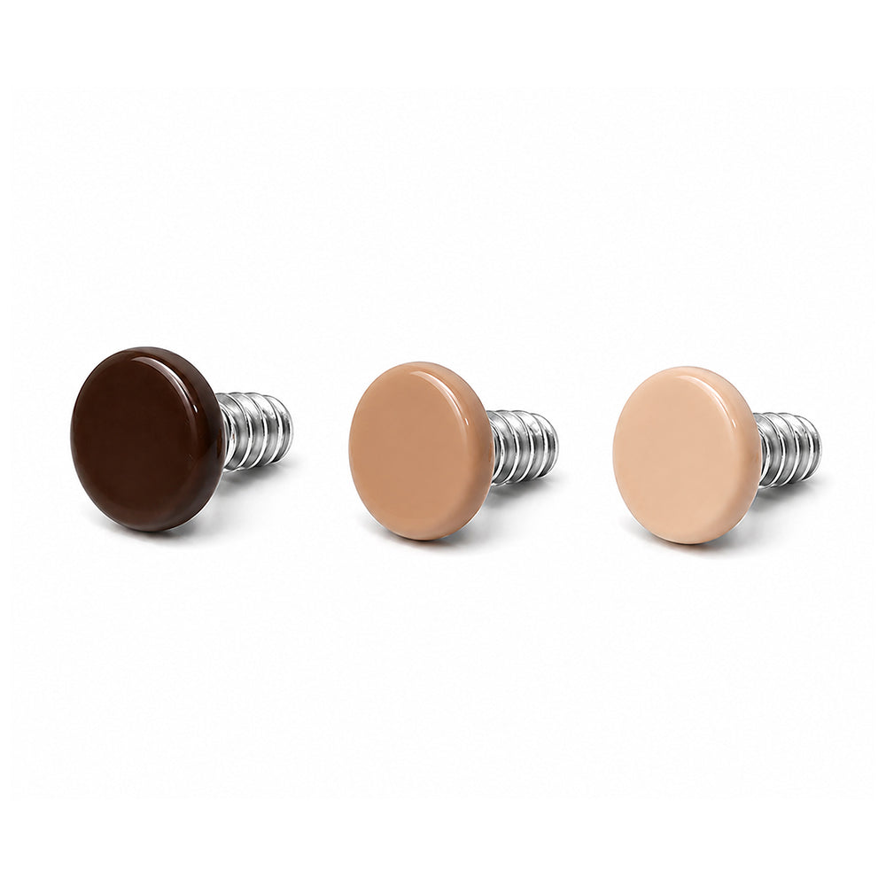 Surgical Steel 14 Gauge Flesh Tone Disk Dermal Anchor Tops