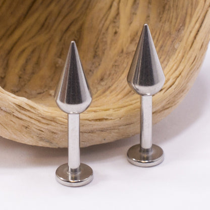 Surgical Steel 14 Gauge Labret Stud with Long Spike - Pair - photo 3