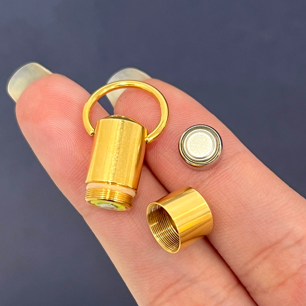 Surgical Steel Vibrating Captive Bead Ring 14G 12mm PVD Gold - photo 3