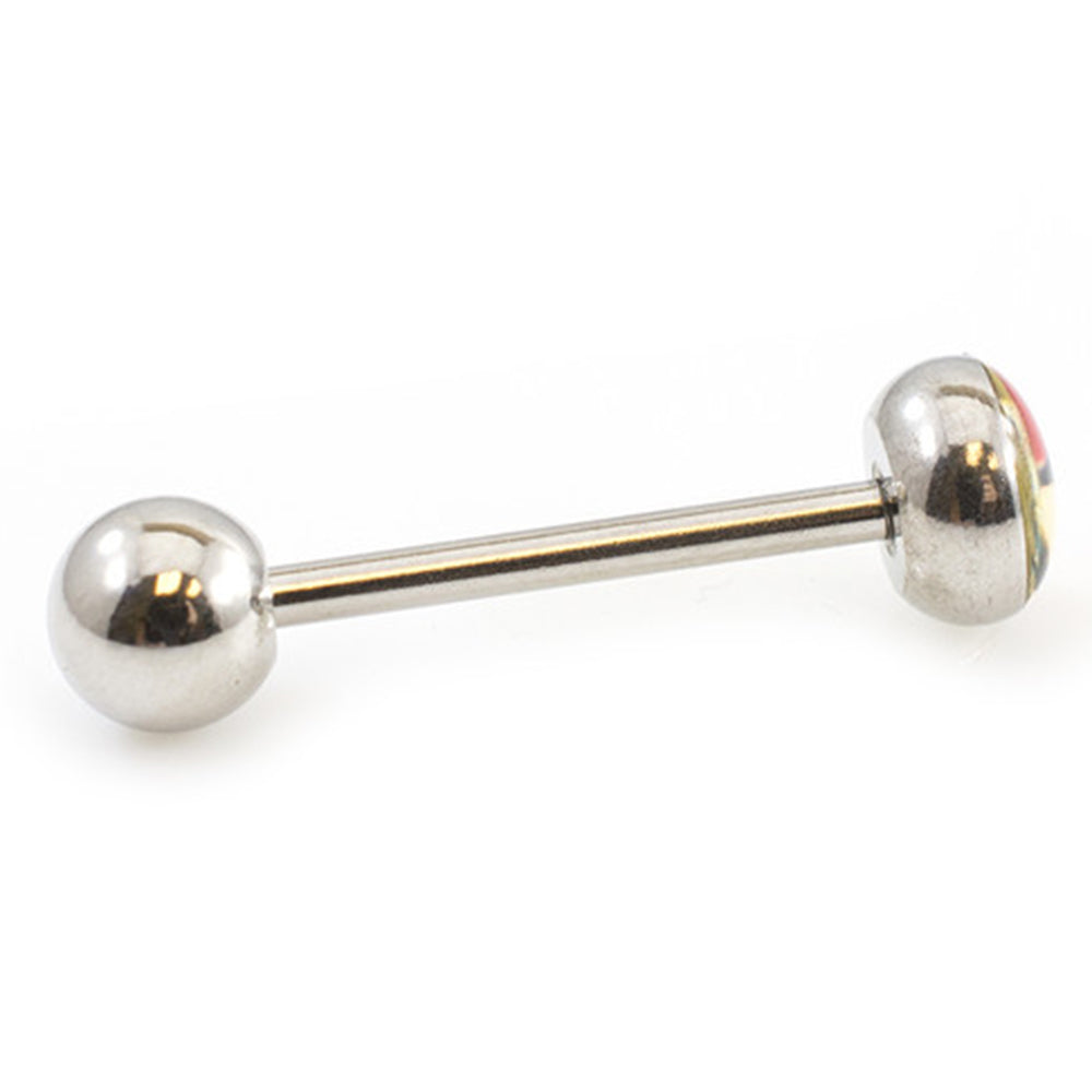 Surgical Steel 14 Gauge Tongue Barbell with Red Lips - photo 4