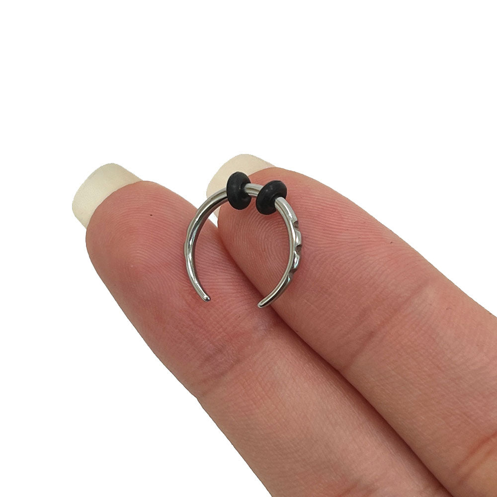 Surgical Steel Ridged Edge Septum Pincher 8 to 14 Gauge 10mm & 12mm - photo 11