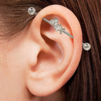 Surgical Steel 14 Gauge Sex Industrial Barbell 38mm