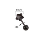 Acrylic 14 Gauge Tongue Ring Barbell with Flexible Star - 4 Pack - photo 3