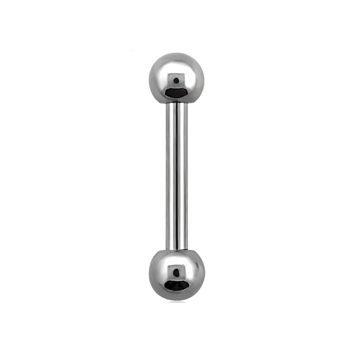 Titanium 14 Gauge Sterilized Straight Barbell with 6mm Balls - photo 2