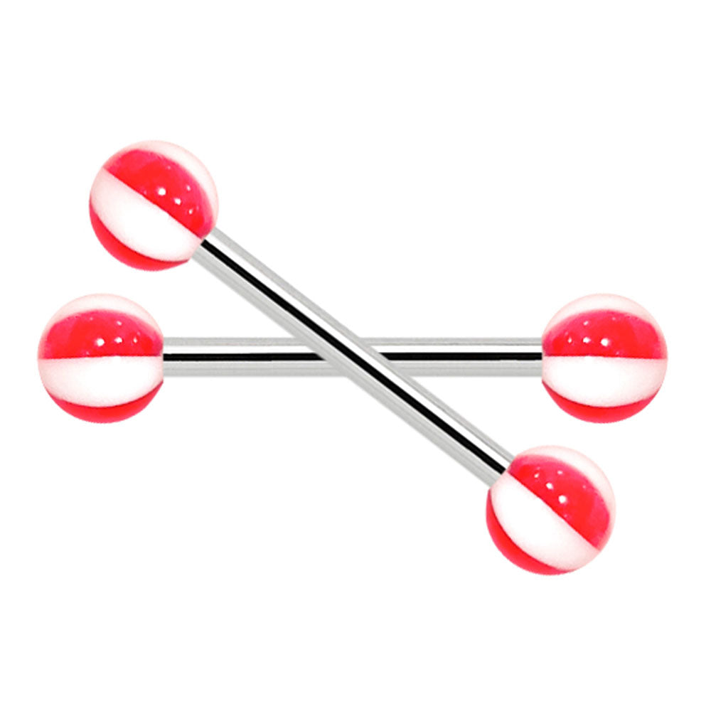 Titanium Nipple Barbell 14G 14mm with Beach Balls - Pair - photo 7