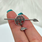 Surgical Steel 14 Gauge Tree of Life Industrial Barbell