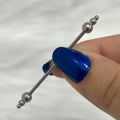 Titanium 14 Gauge Triple Ball Spike Industrial Barbell