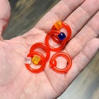Acrylic 8 Gauge UV Captive Bead Rings - 10 Pack