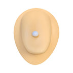 Surgical Steel & Acrylic 14G White Half Ball Tongue Barbell - Pair