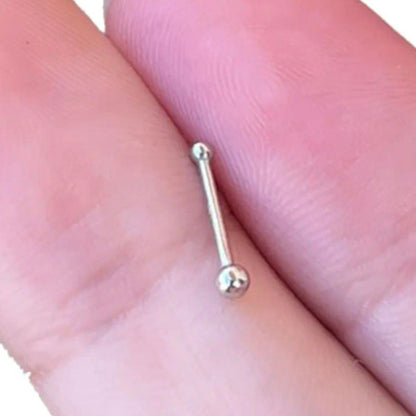 14K Solid Gold 20 Gauge Nose Bone Stud with Top Ball - photo 2