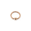 14K Solid Rose Gold Fixed Ball Nose Hoop 20 Gauge - 6mm & 8mm - Kruelty - Photo 5