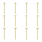 14K Solid Gold 22 Gauge Clear CZ Top Fishtail Nose Stud
