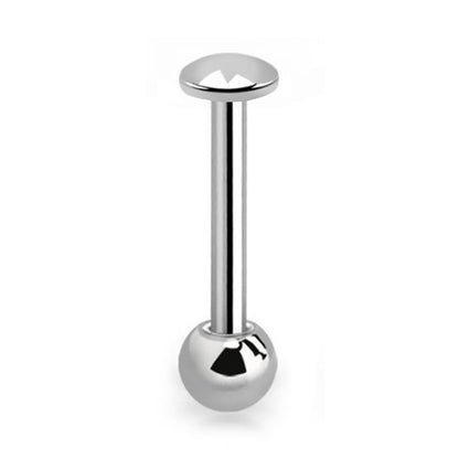 Titanium Straight Barbell 14G 12mm to 18mm with Flat Disc Dome Top - photo 7