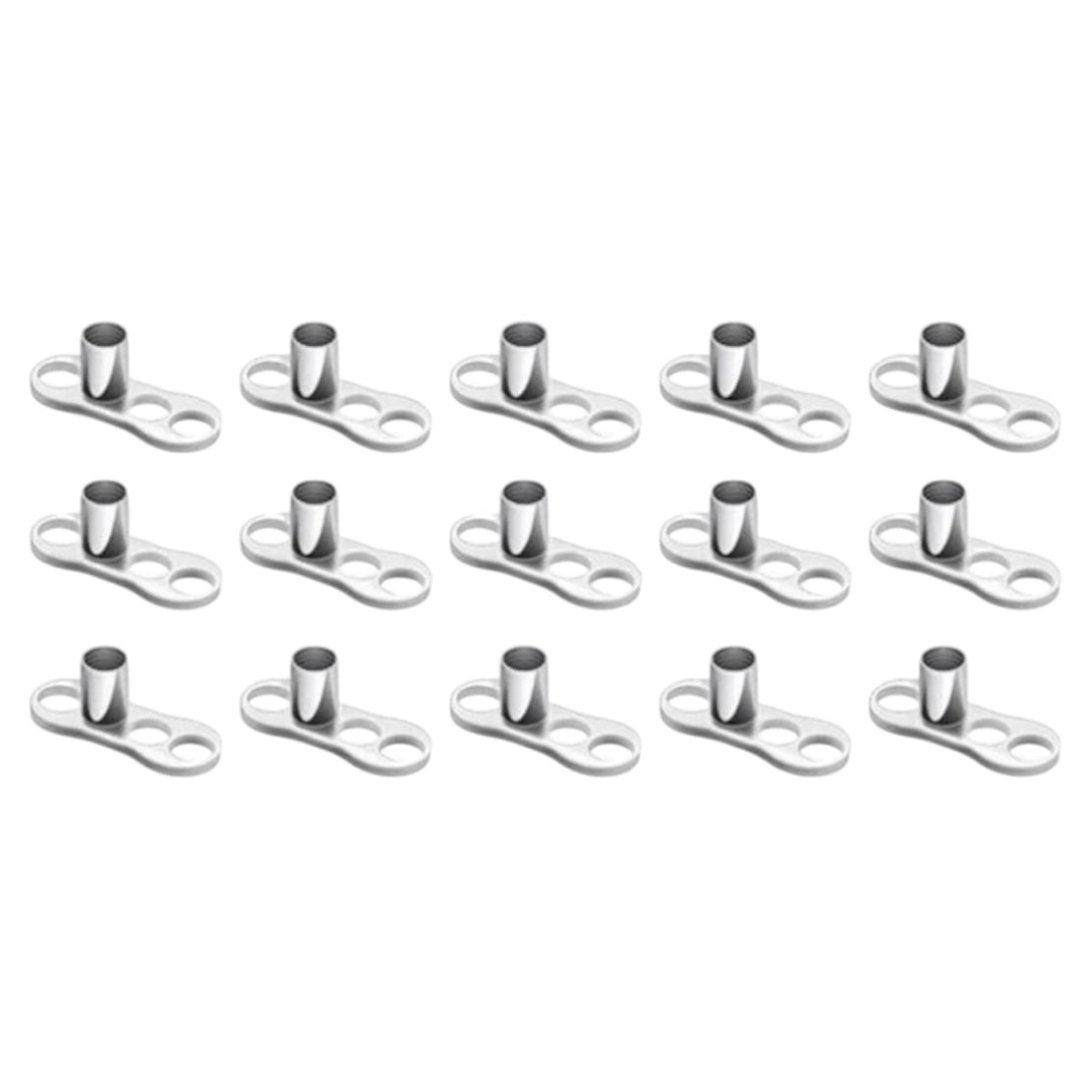 Surgical Steel 14 Gauge 2mm Rise Dermal Anchor Base with 3 Holes - photo 4