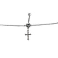 Surgical Steel Small CZ Belly Chain Belly Button Ring