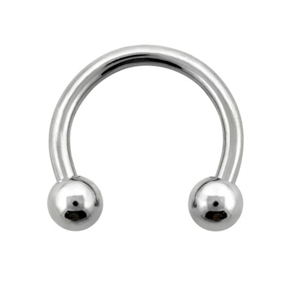 Surgical Steel 16 Gauge Sterilized Ball Horseshoe Circular Barbell - photo 2