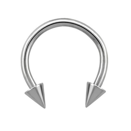 Surgical Steel 16 Gauge Sterilized Spike Horseshoe Circular Barbell - photo 2