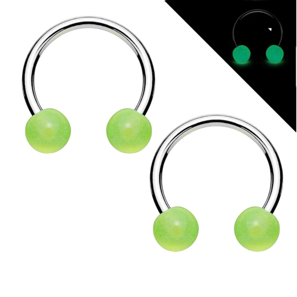 Surgical Steel 16 Gauge Clicker Segment Horseshoe Skull Set - 3 Pack - photo 2