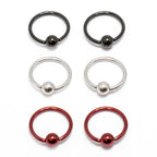 Surgical Steel 16 Gauge Ball End Captive Bead Rings 10mm - 6 Pack