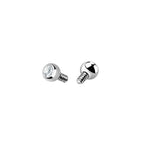 Titanium internally threaded CZ replacement ball tops