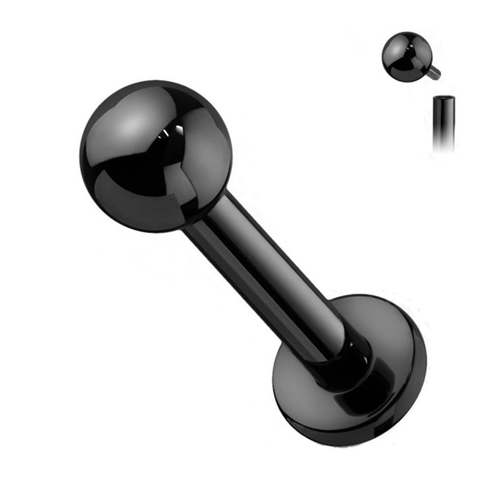 Titanium 16 Gauge Flat Back Labret Stud with 3mm Ball - photo 4