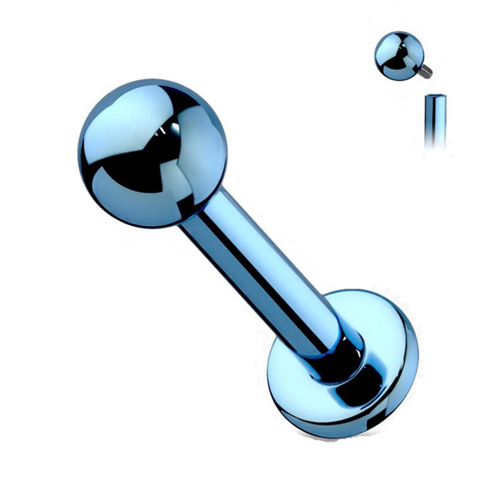 Titanium 16 Gauge Flat Back Labret Stud with 3mm Ball - photo 9