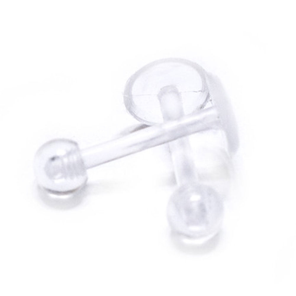 Clear Acrylic Flat Back Labret Retainer 16 Gauge - 8mm - photo 3