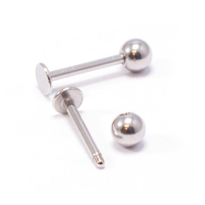 Surgical Steel 16 Gauge Labret Stud with Ball - Pair - photo 2