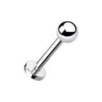 Titanium 16 Gauge Extra Long Flat Back Labret Studs