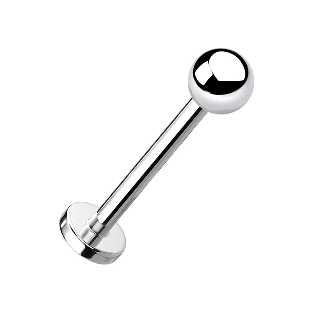 Titanium 16 Gauge Extra Long Flat Back Labret Studs