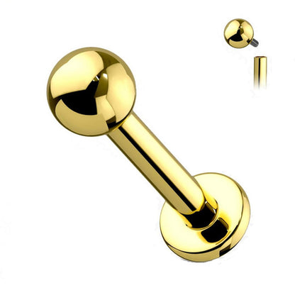 Titanium 16 Gauge Flat Back Labret Stud with 3mm Ball - photo 7