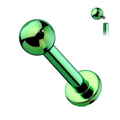 Titanium 16 Gauge Flat Back Labret Stud with 3mm Ball - photo 10