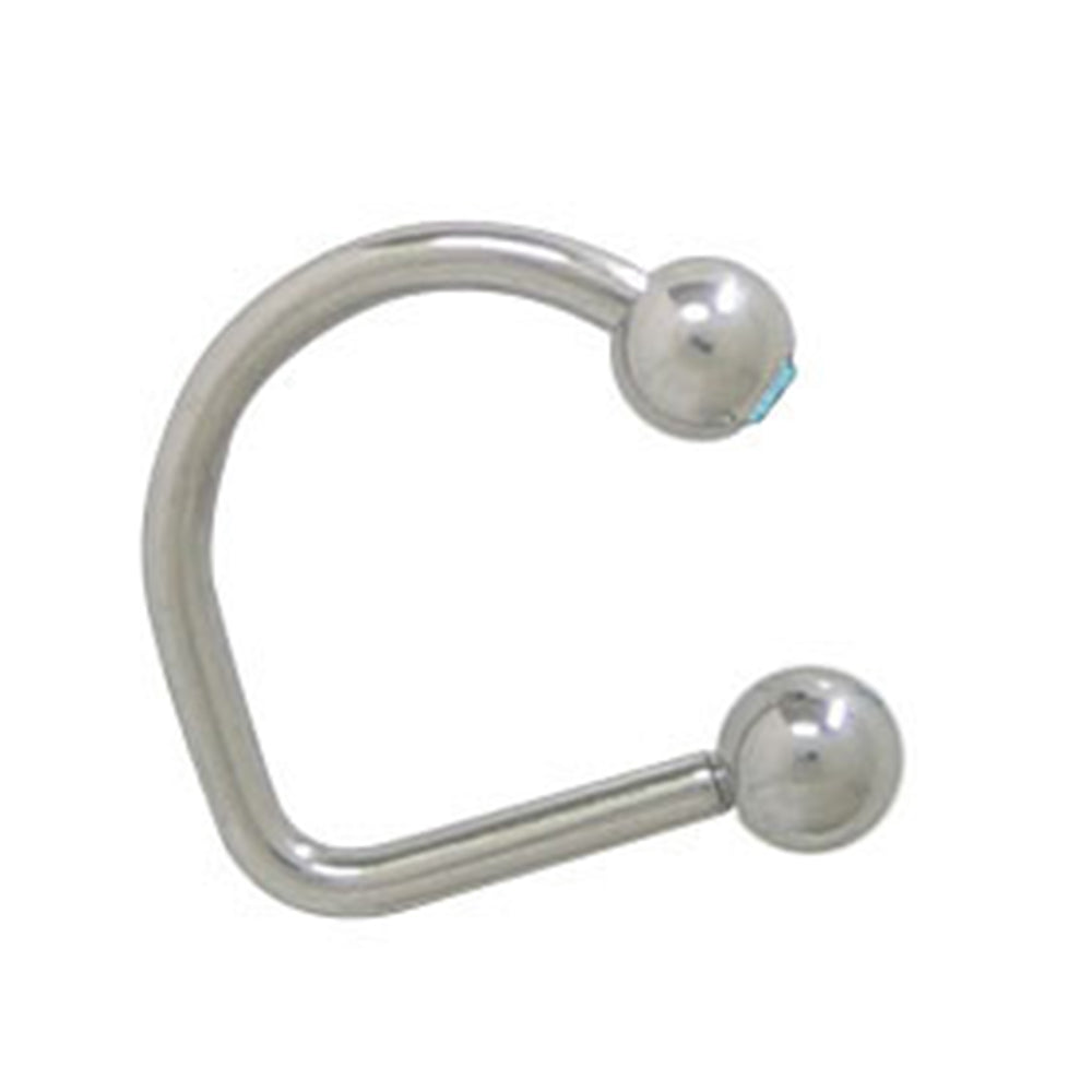 Surgical Steel 16 Gauge Labret Stud with Light Blue CZ Lippy Loop - photo 2
