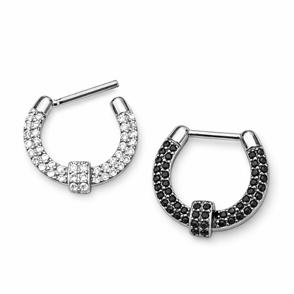 Surgical Steel 16 Gauge Double Row Paved CZ Septum Clicker - 8mm - photo 3