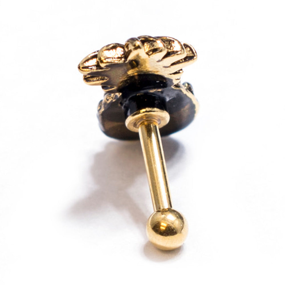 Rose Gold Surgical Steel 16 Gauge Cartilage Barbell Pineapple Top - photo 3