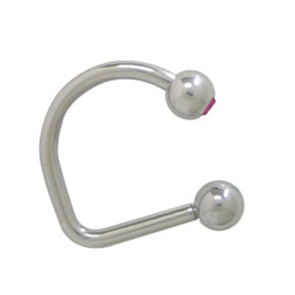 Surgical Steel 16 Gauge Labret Stud with Purple CZ Lippy Loop - photo 2