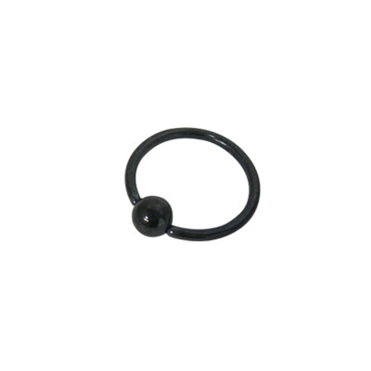 Surgical Steel Captive Bead Ring 16G with PVD Black Finish - 3 Sizes