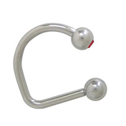 Surgical Steel 16 Gauge Labret Stud with Red CZ Lippy Loop - photo 2
