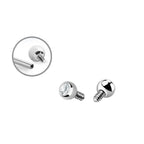 Titanium internally threaded CZ replacement ball tops
