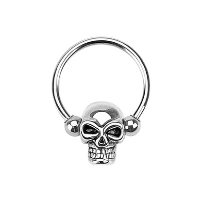 Surgical Steel 16 Gauge Clicker Segment Horseshoe Skull Set - 3 Pack - photo 3