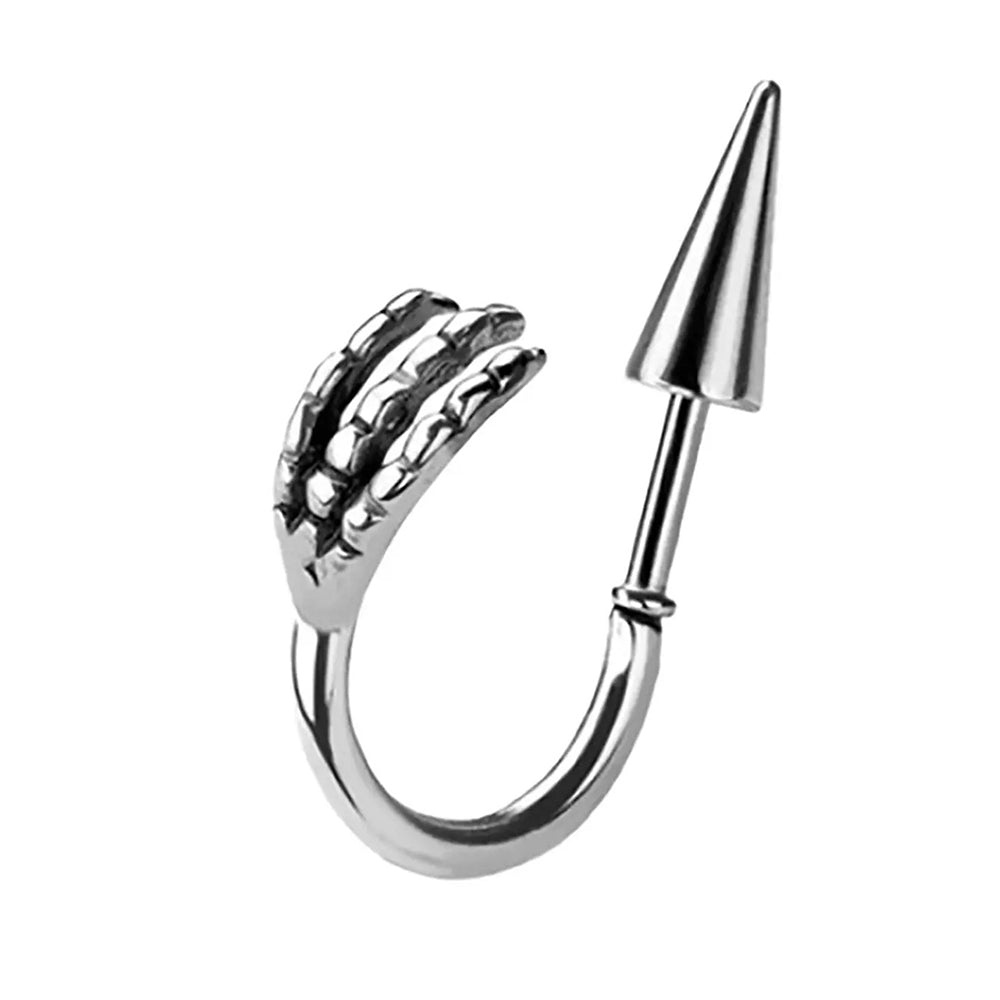 Surgical Steel Dragon Hand Claw Lip Ring 16 Gauge 10mm