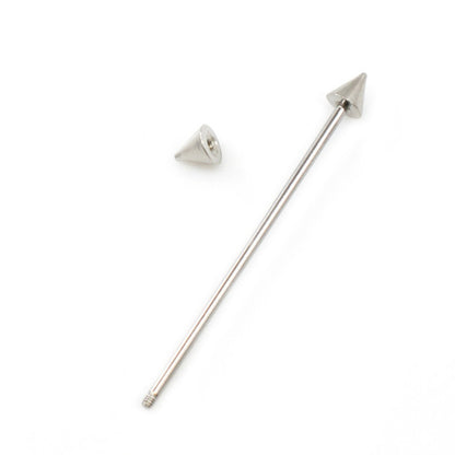 Surgical Steel Industrial Barbell 16 Gauge 33mm with Spike End