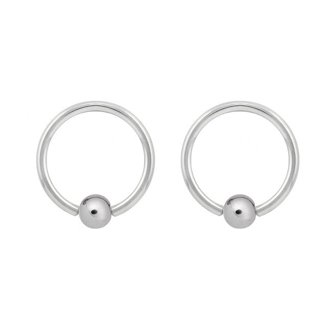 Surgical Steel Captive Bead Rings 16 Gauge 6mm to 14mm - Pair