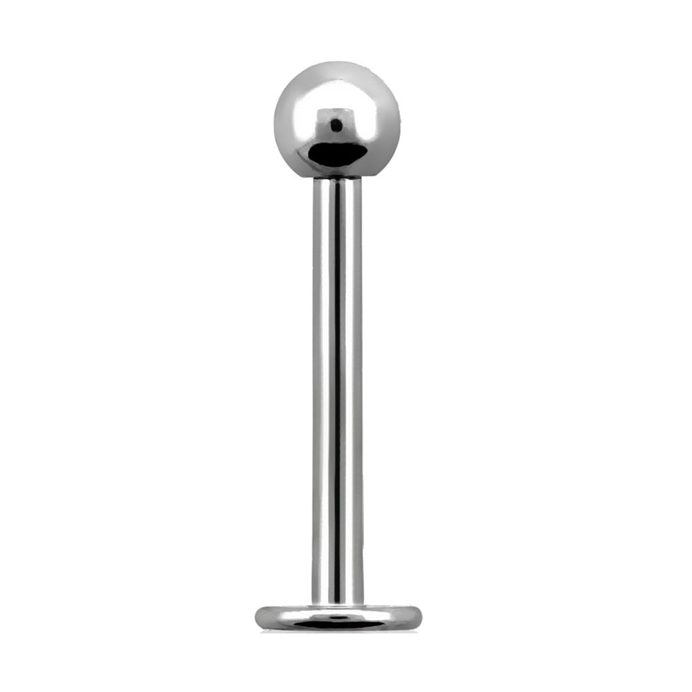 Surgical Steel 16 Gauge Sterilized Ball Labret Stud Flat Back - photo 2