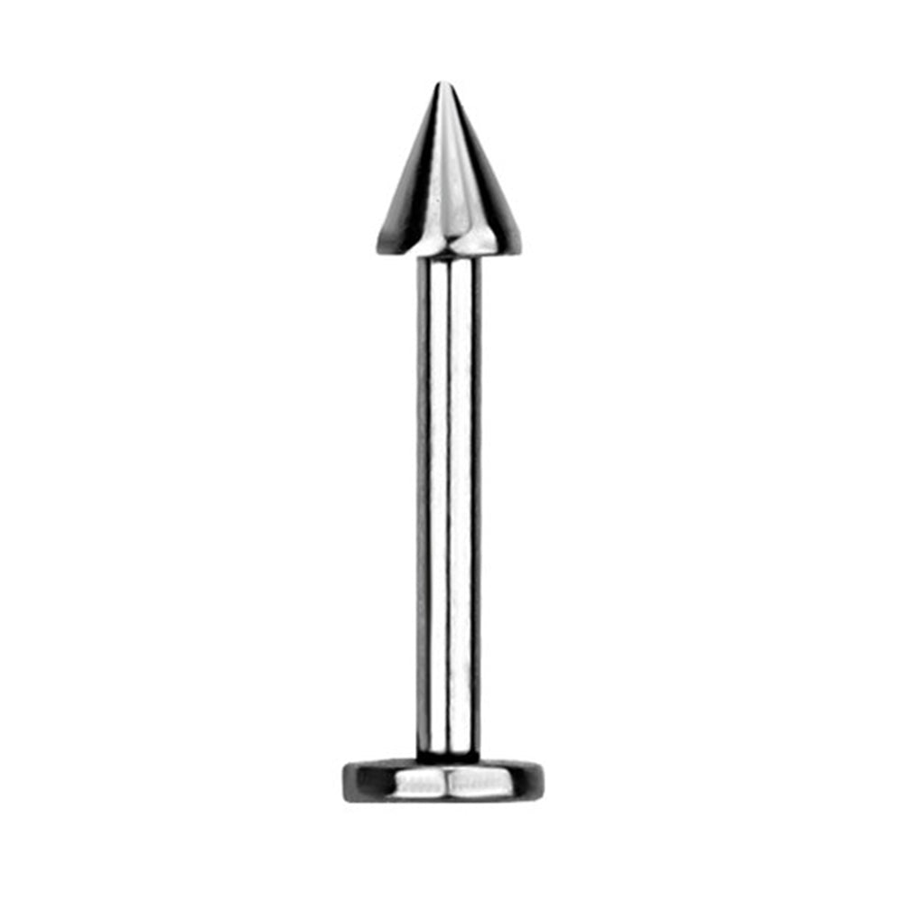 Titanium 16 Gauge Sterilized Spike Labret Stud Flat Back - photo 2