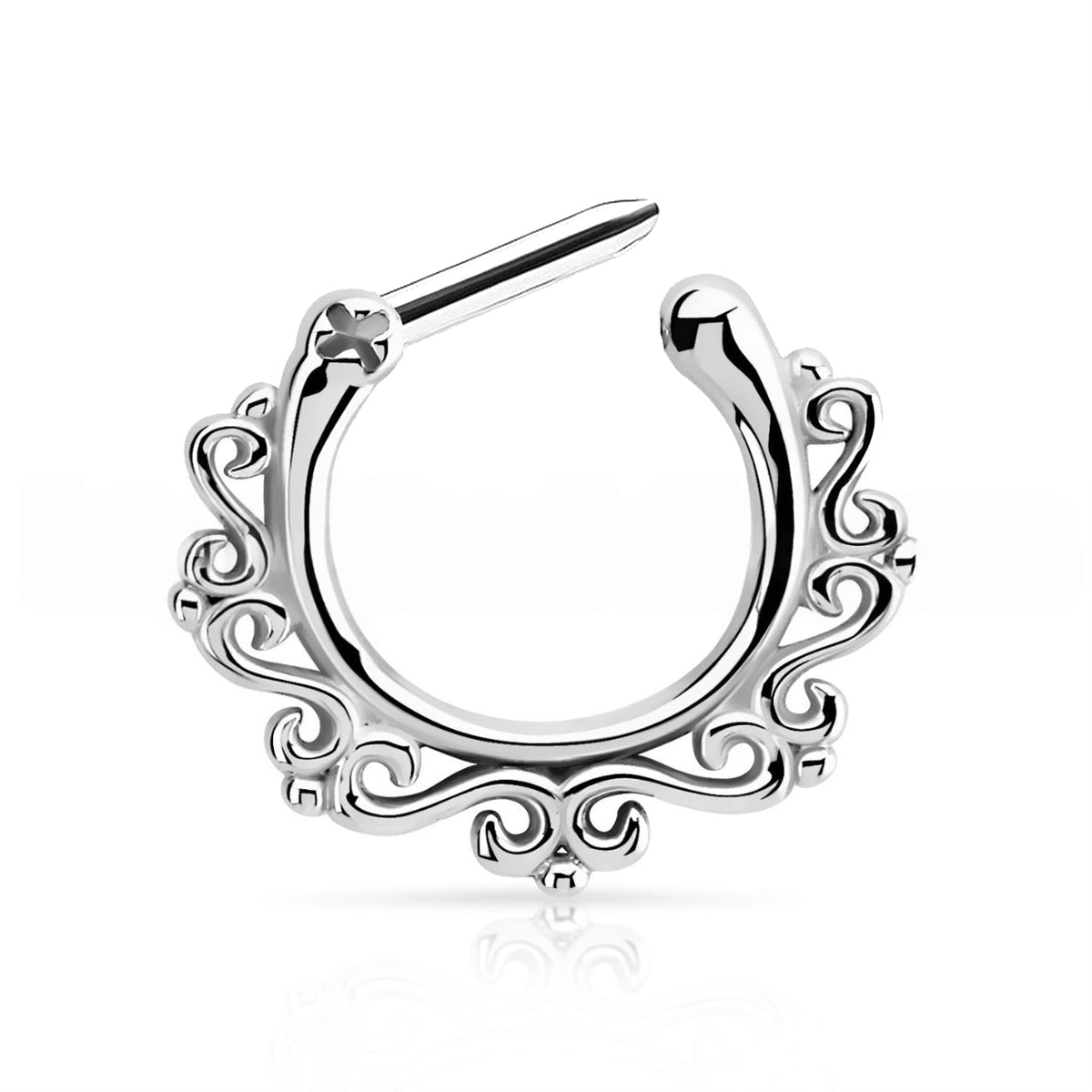 Surgical Steel 16 Gauge Tribal Hinged Septum Clicker