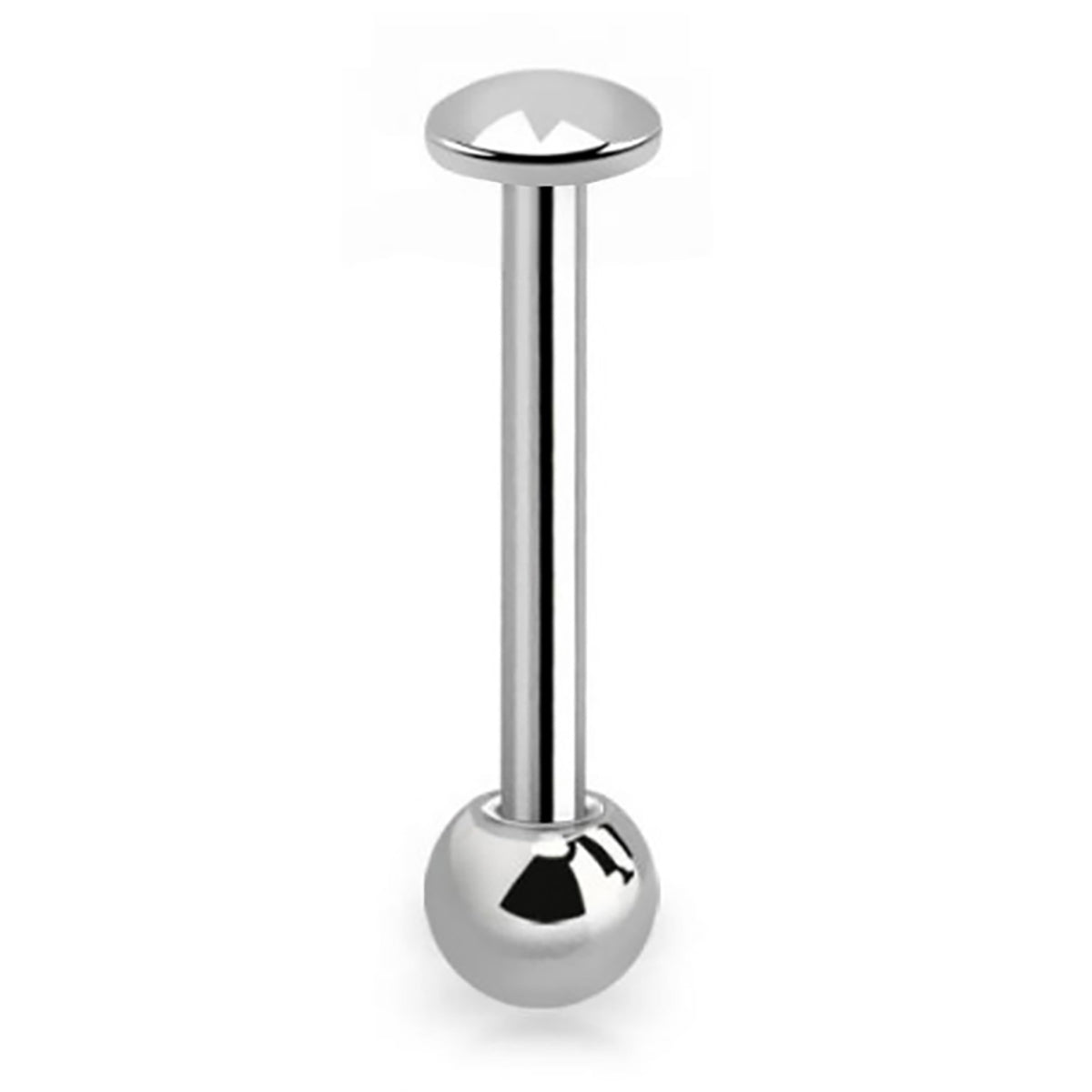 Titanium Straight Barbell 14G 12mm to 18mm with Flat Disc Dome Top - photo 8