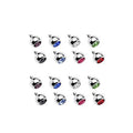 Surgical Steel 16 Gauge Press Fit Gem Ball 4mm - 16 Pack