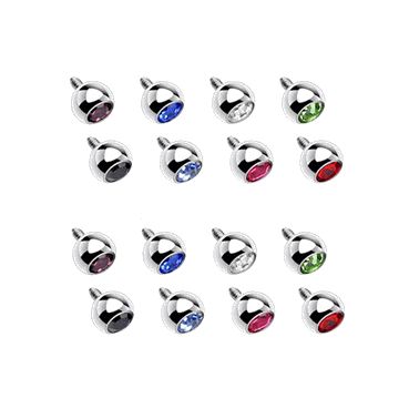 Surgical Steel 16 Gauge Press Fit Gem Ball 5mm - 16 Pack