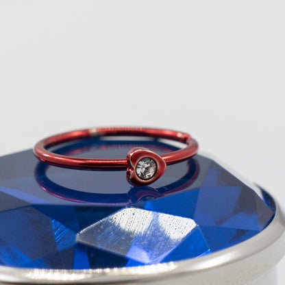 Anodized Titanium 20 Gauge Bendable Nose Ring with CZ Heart - photo 10